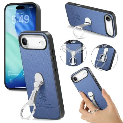 D.G Ming iPhone Air Fodral Fällbart Ställ Twill Konstläder - Blå