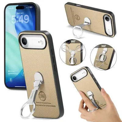 D.G Ming iPhone Air Fodral Fällbart Ställ Twill Konstläder - Khaki