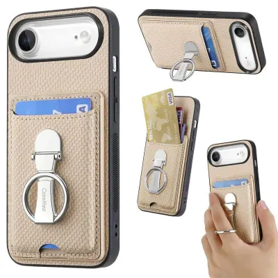 D.G Ming iPhone Air Mobilskal Äkta läder - Beige