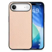 iPhone Air Mobilskal Carbon Fiber PU Läder - Aprikos