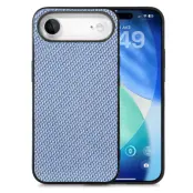 iPhone Air Mobilskal Carbon Fiber PU Läder - Blå