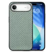 iPhone Air Mobilskal Carbon Fiber PU Läder - Grön