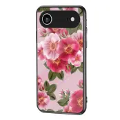 Mobilskal till iPhone Air Floral Pattern TPU + Härdat Glas - Rosa