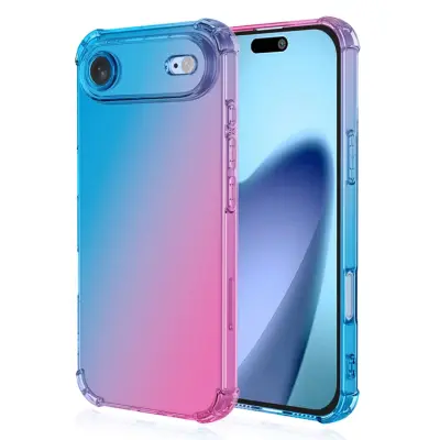 iPhone Air Mobilskal Gradient Color TPU Anti-Drop - Blå/Rosa