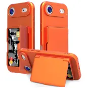 Mobilskal till iPhone Air Korthållare Mirror Kickstand - Orange (Orange)