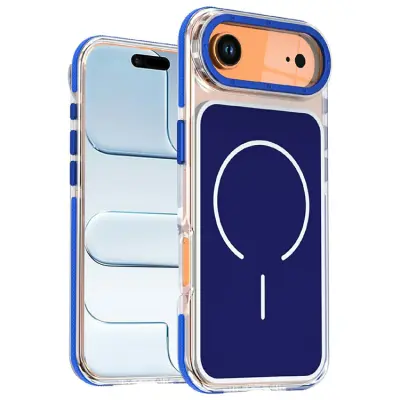 iPhone Air Mobilskal MagSafe Dual Färg Shockproof - Blå (Blå)