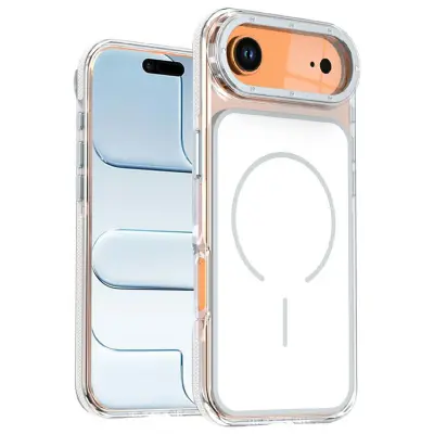 iPhone Air Mobilskal MagSafe Dual Färg Shockproof - Vit (Vit)