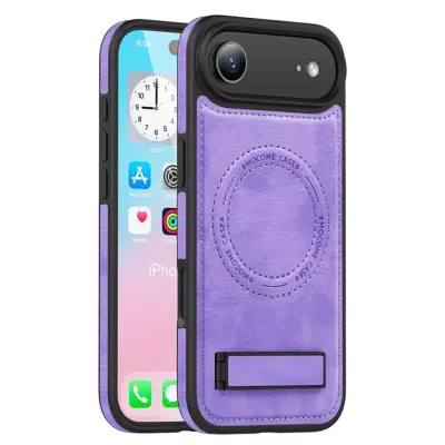 iPhone Air Mobilskal MagSafe Kickstand Läder - Lila