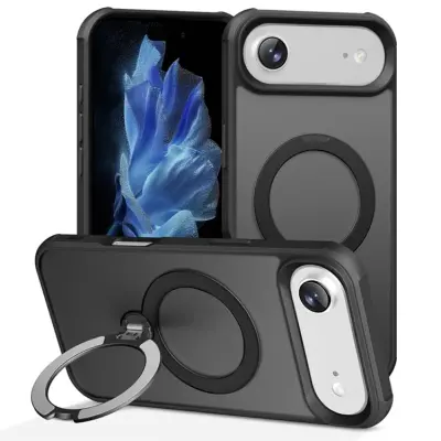 iPhone Air Mobilskal MagSafe Kickstand TPU + PC - Svart