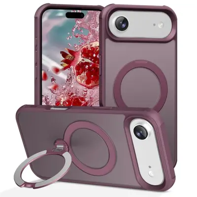 iPhone Air Mobilskal MagSafe Kickstand TPU + PC - Vinröd