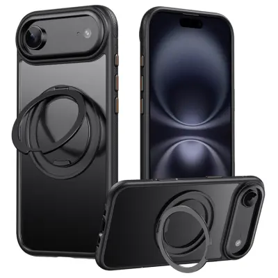 iPhone Air Mobilskal MagSafe Kickstand TPU PC - Svart