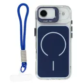 Mobilskal till iPhone Air MagSafe Lens Kickstand med Handrem (Blå)
