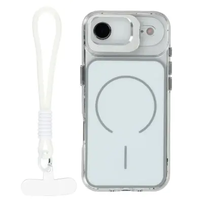 iPhone Air Mobilskal MagSafe Lens Kickstand med Handrem (Vit)