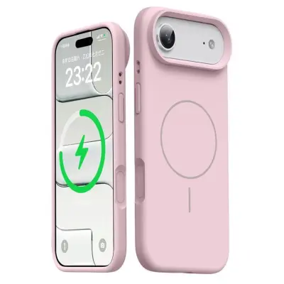 iPhone Air Mobilskal MagSafe Liquid Silikon - Rosa (Rosa)