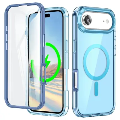 iPhone Air Mobilskal MagSafe med PET Skärmskydd - Blå