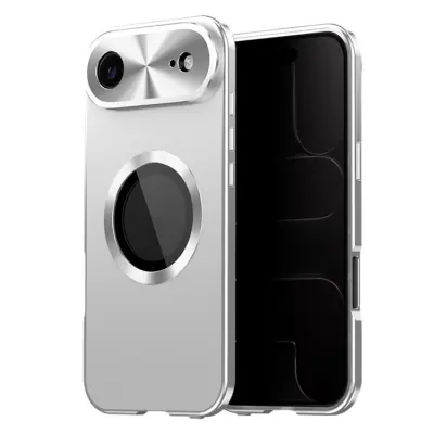 iPhone Air Mobilskal MagSafe med Skärmskydd PC + Metal - Silver