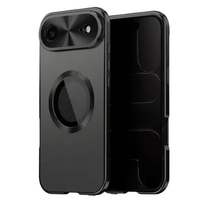 iPhone Air Mobilskal MagSafe med Skärmskydd PC + Metal - Svart