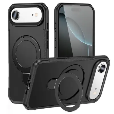 iPhone Air Mobilskal MagSafe Rotating Kickstand - Svart