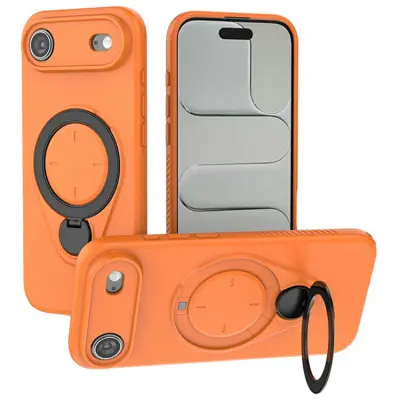 iPhone Air Mobilskal MagSafe Rotating Kickstand TPU PC - Orange (Orange)
