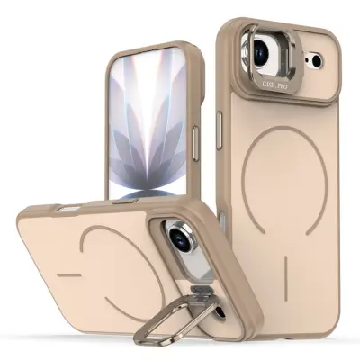 iPhone Air Mobilskal MagSafe Skin-Touch Kickstand - Guld (Ökenguld)