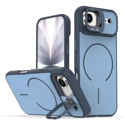 iPhone Air Mobilskal MagSafe Skin-Touch Kickstand - Blå (Blå)