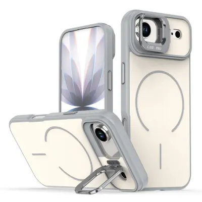 iPhone Air Mobilskal MagSafe Skin-Touch Kickstand - Grå (Grå)