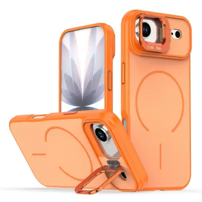 iPhone Air Mobilskal MagSafe Skin-Touch Kickstand - Orange (Orange)