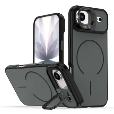 iPhone Air Mobilskal MagSafe Skin-Touch Kickstand (Svart)