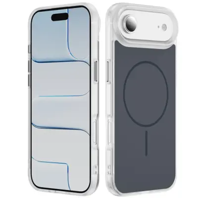iPhone Air Mobilskal MagSafe Skin Touch TPU PC (Svart)