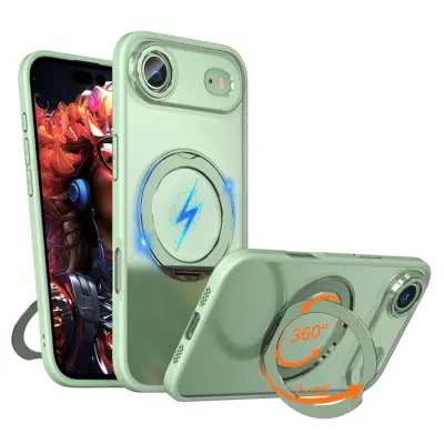 iPhone Air Mobilskal MagSafe TPU + Acrylic Kickstand - Grön