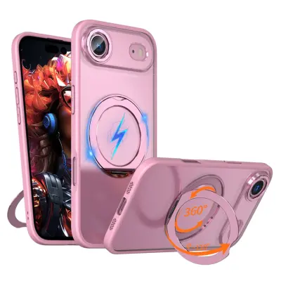 iPhone Air Mobilskal MagSafe TPU + Acrylic Kickstand - Rosa