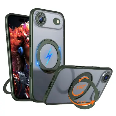 iPhone Air Mobilskal MagSafe TPU + Acrylic Kickstand - Grön