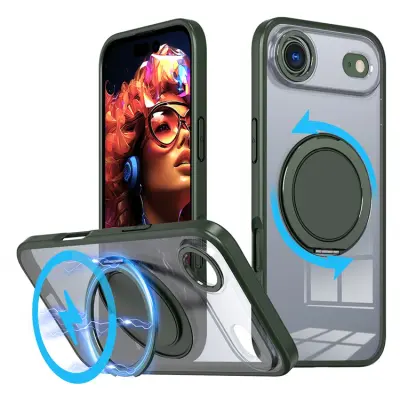 iPhone Air Mobilskal MagSafe TPU+PC Kickstand - Grön