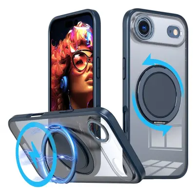 iPhone Air Mobilskal MagSafe TPU+PC Kickstand - Blå