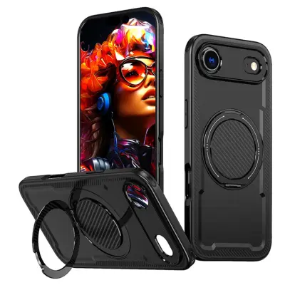 iPhone Air Mobilskal MagSafe TPU+PC Kickstand - Svart