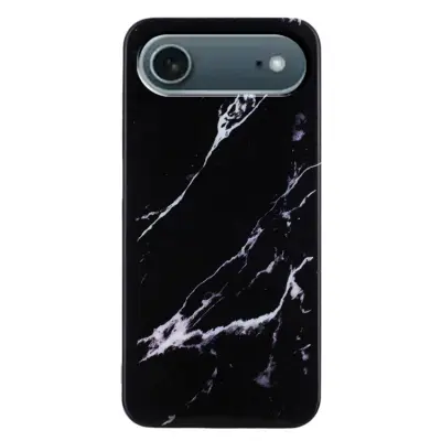iPhone Air Mobilskal Marble Pattern Painted TPU - Svart