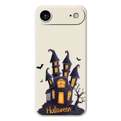 iPhone Air Mobilskal med Halloween Castle Pattern TPU - Beige