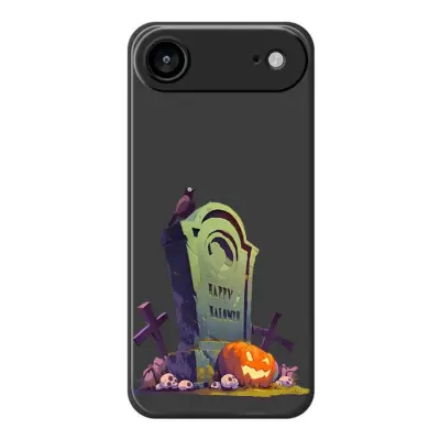 iPhone Air Mobilskal med Halloween Tombstone Pattern TPU - Svart