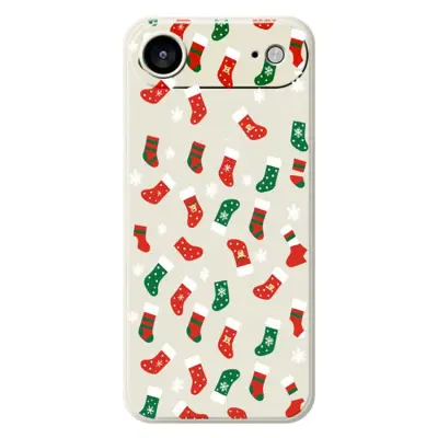 iPhone Air Mobilskal Röd och Grön Socks Pattern TPU - Beige