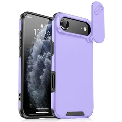iPhone Air Mobilskal Slide Kamera - Lila