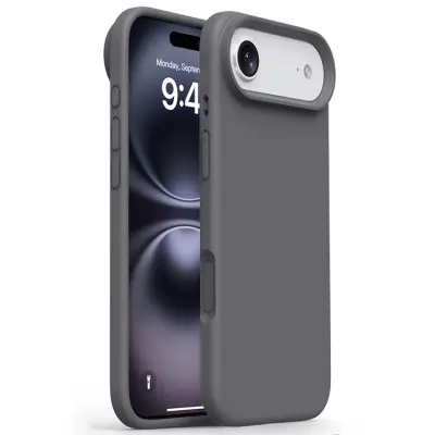 iPhone Air Mobilskal Soft Microfiber Lining Silikon+PC - Mörkgrå