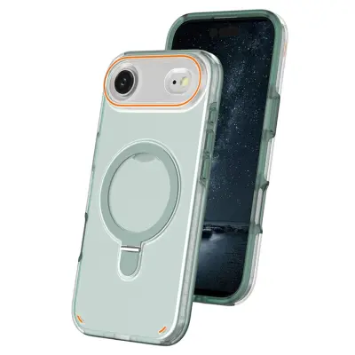 iPhone Air Mobiskal MagSafe Med Kickstand TPU + PC - Mintgrön