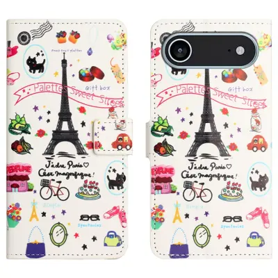 iPhone Air Konstläder Plånboksfodral Pattern Print - Eiffeltornet