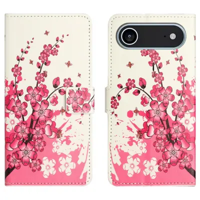 iPhone Air Konstläder Plånboksfodral Pattern Print - Plum Blossom