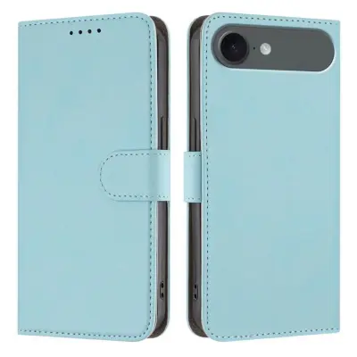 iPhone Air Konstläder Plånboksfodral Solid Color - Blå