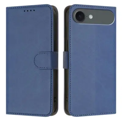 iPhone Air Konstläder Plånboksfodral Solid Color - Blå