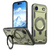 Mobilskal till iPhone Air Plast Militärskydd Med Ställ - Olivgrön