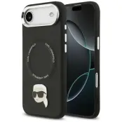 Karl Lagerfeld iPhone Air Mobilskal MagSafe Karl Pin - Svart