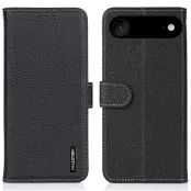 KHAZNEH iPhone Air Plånboksfodral Äkta läder - Svart