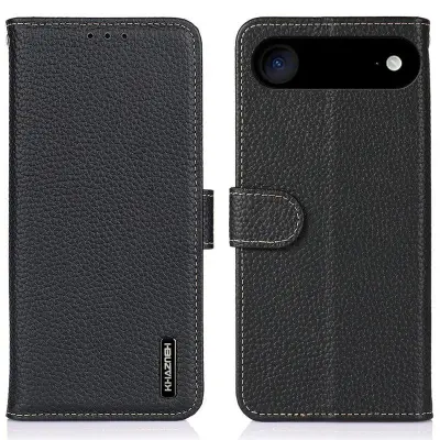 KHAZNEH iPhone Air Plånboksfodral Äkta läder - Svart